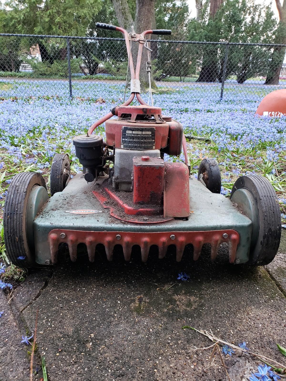 RARE EARLY 1950’S SEARS AND ROEBUCK CRAFTSMAN 6 HP 20″ SELF PROPELLED LAWNMOWER