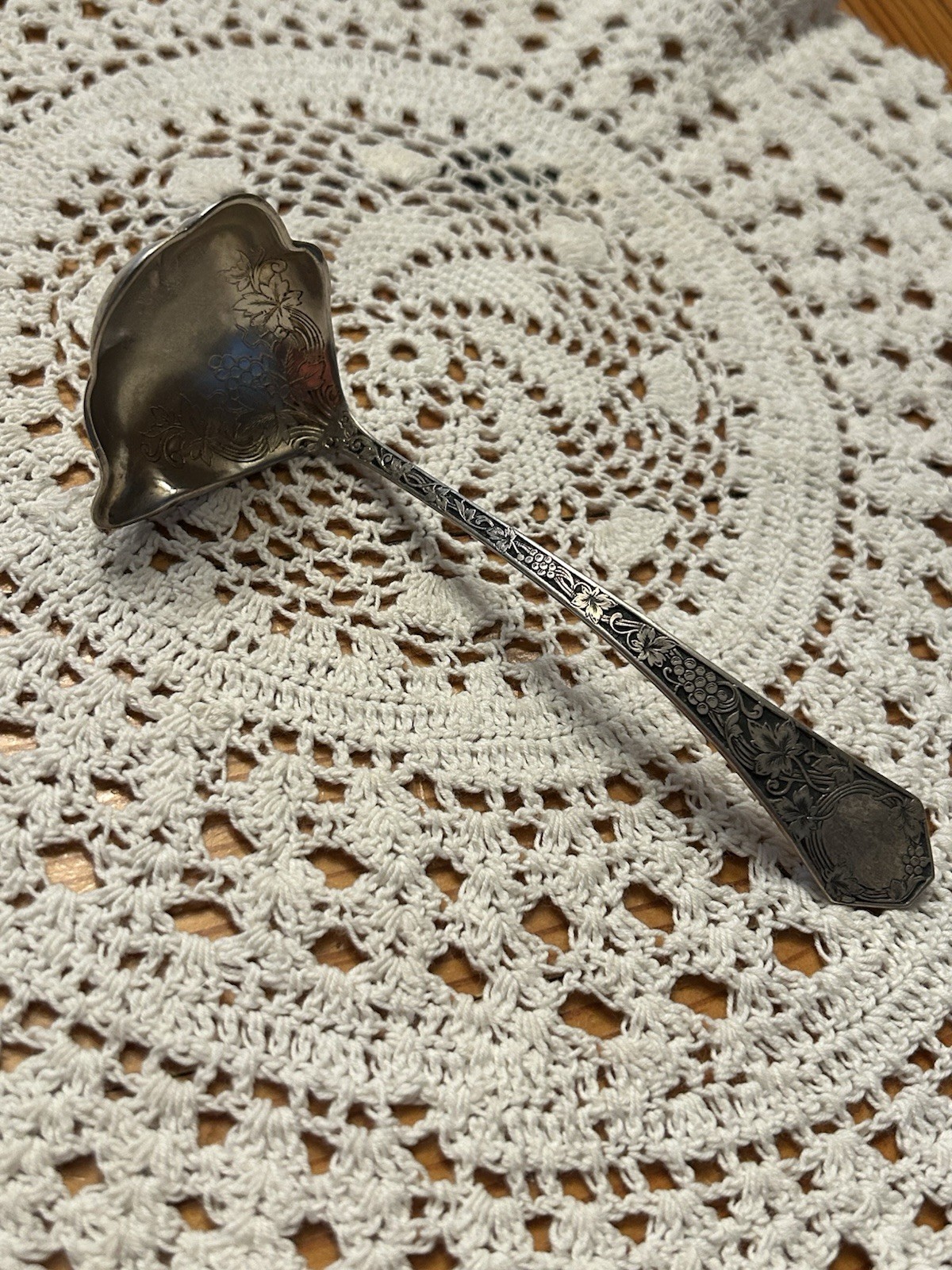 Saart Bros. Grape Pattern Ladle Spoon Sterling Silver
