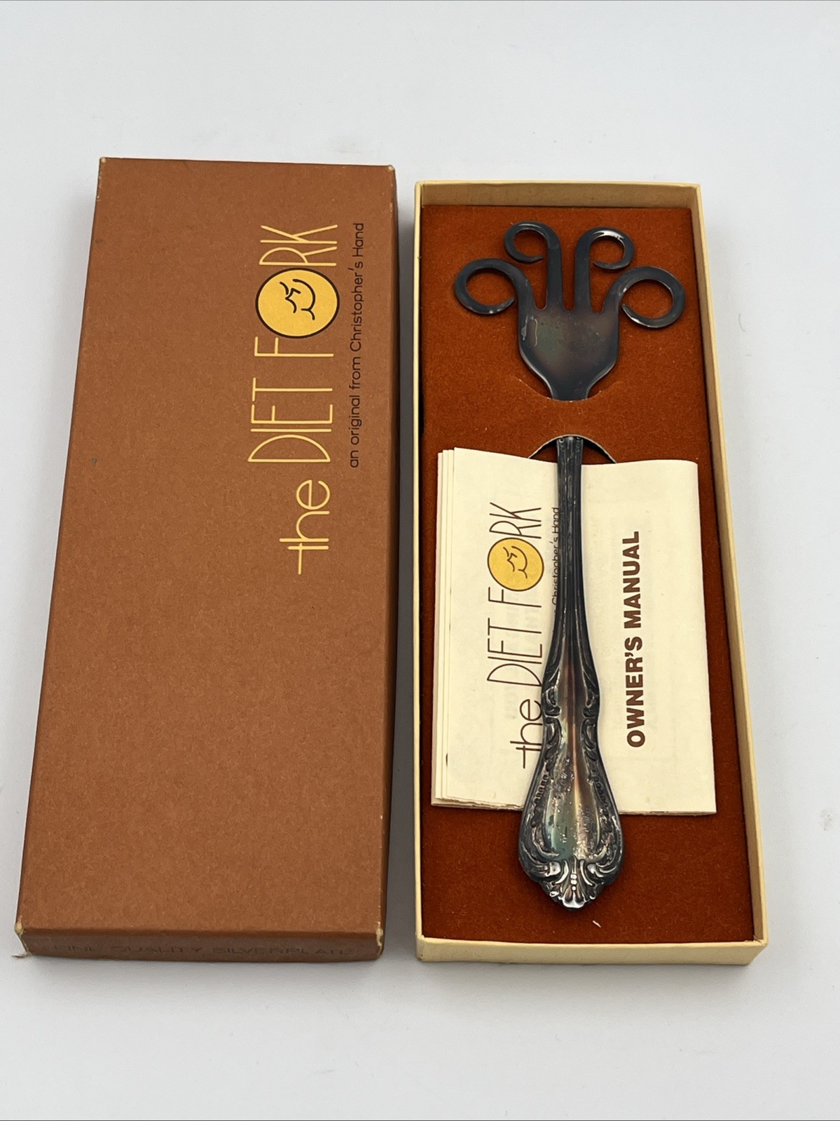 Vintage The Diet Fork Christopher’s Hand 1977 William Rogers Silver Plate Mexico