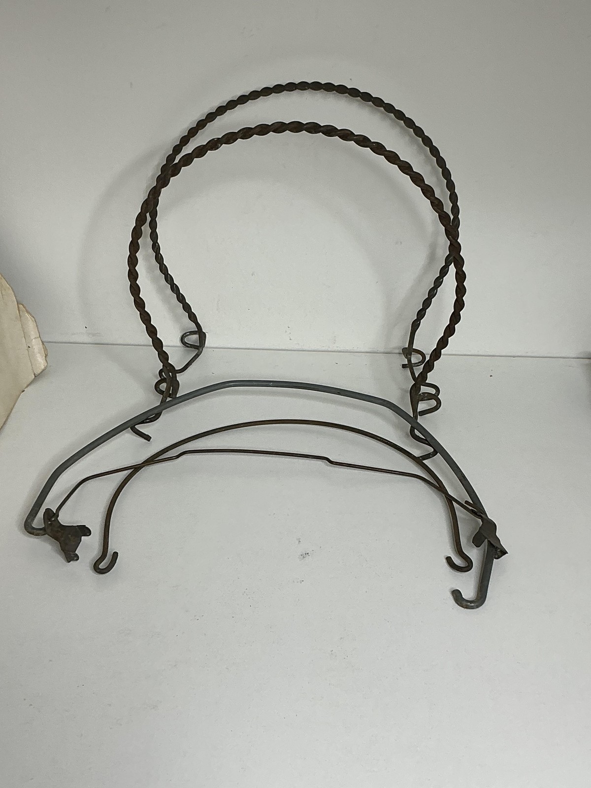 Vintage Primitive Twisted Wire Lamp parts Rustic Decor