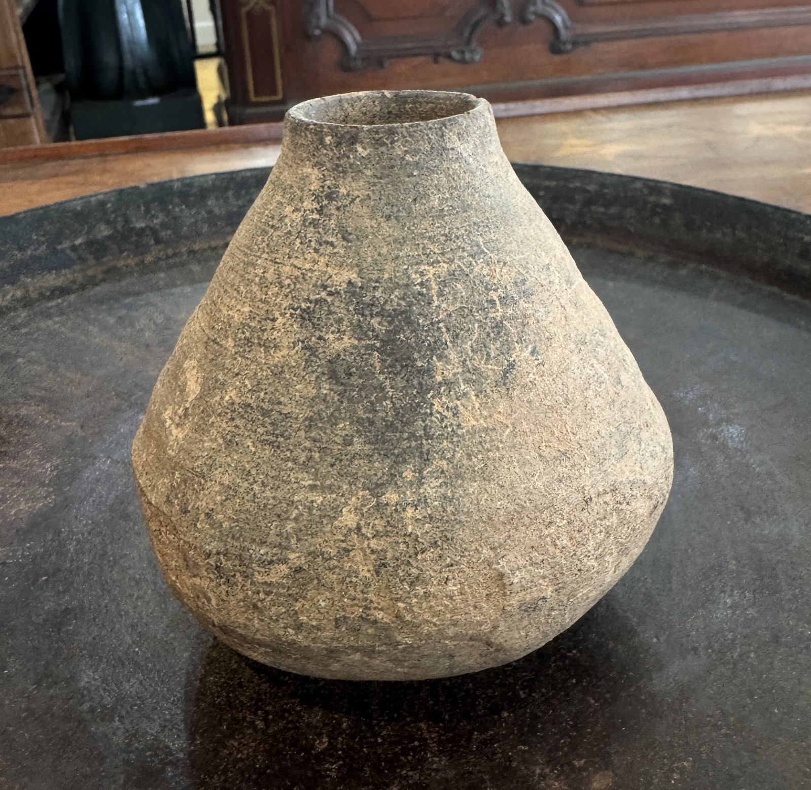 Ancient Pyu Burma Earthenware Pot / Vessel, c. 5th–9th Century 9.4cm High