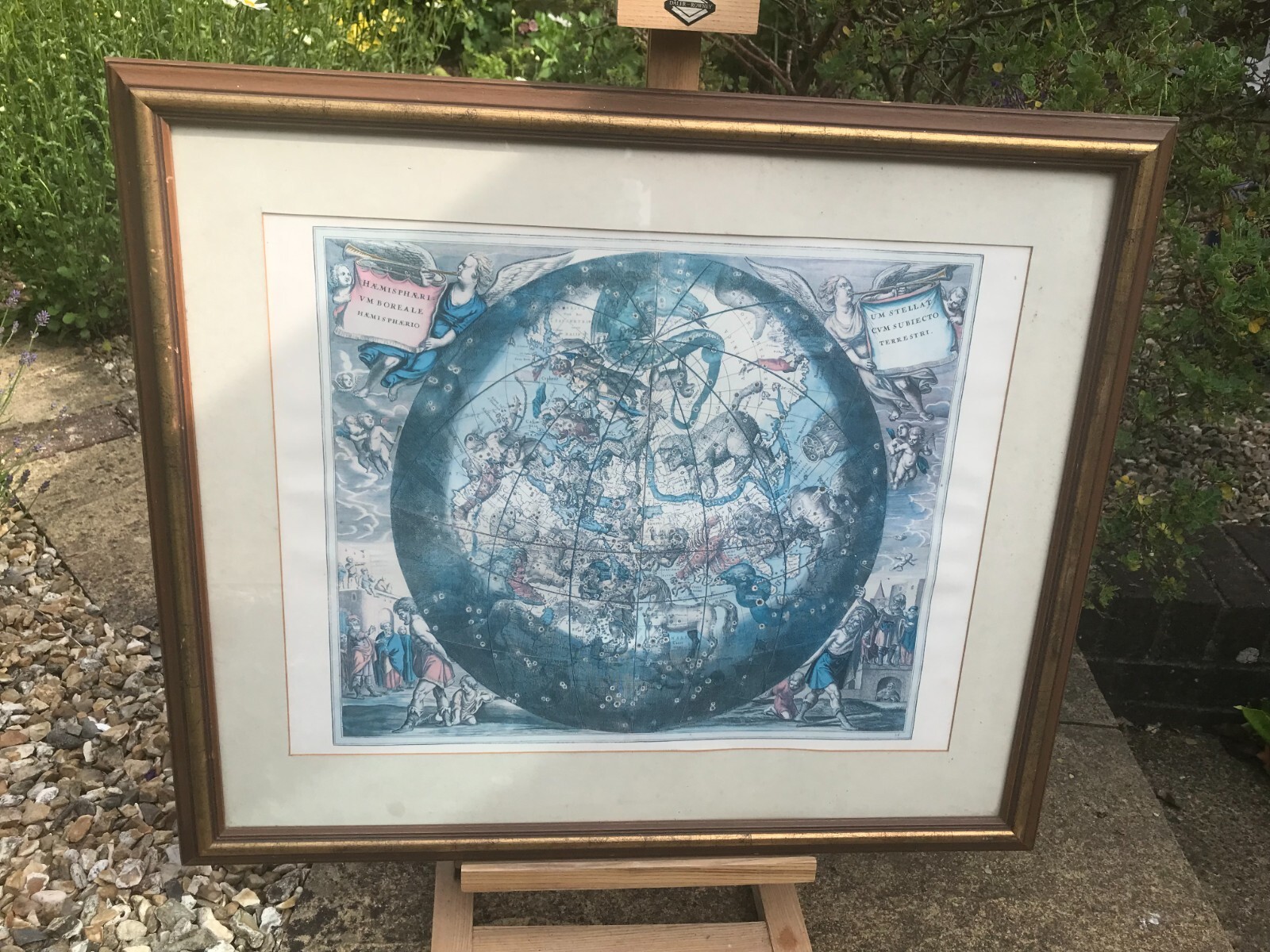 Vintage Celestial Map of the Constellations Historic Framed Map
