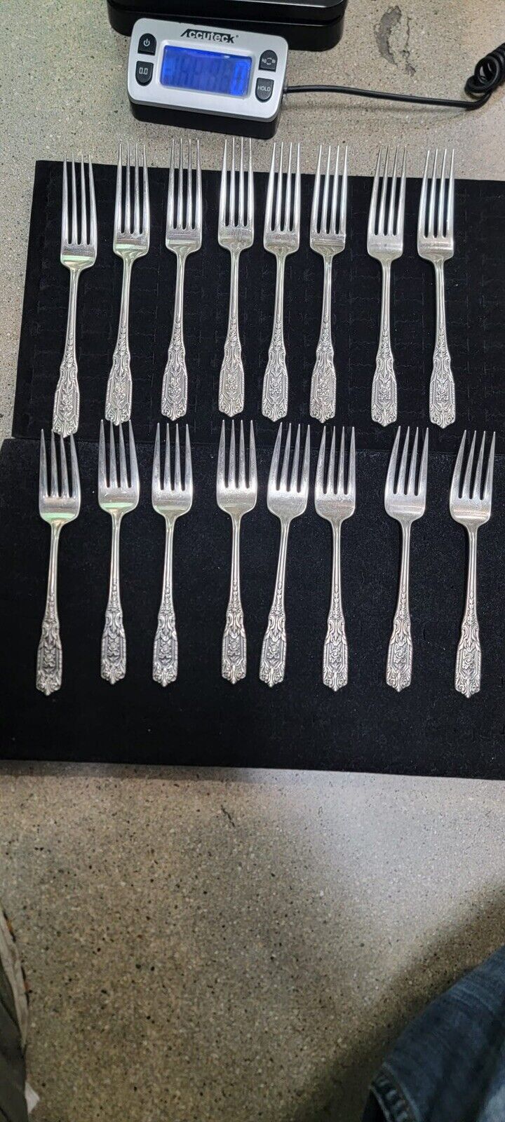 Gorham Greenbriar Sterling Silver Dinner Flatware Service Westmorland w/Wood Box