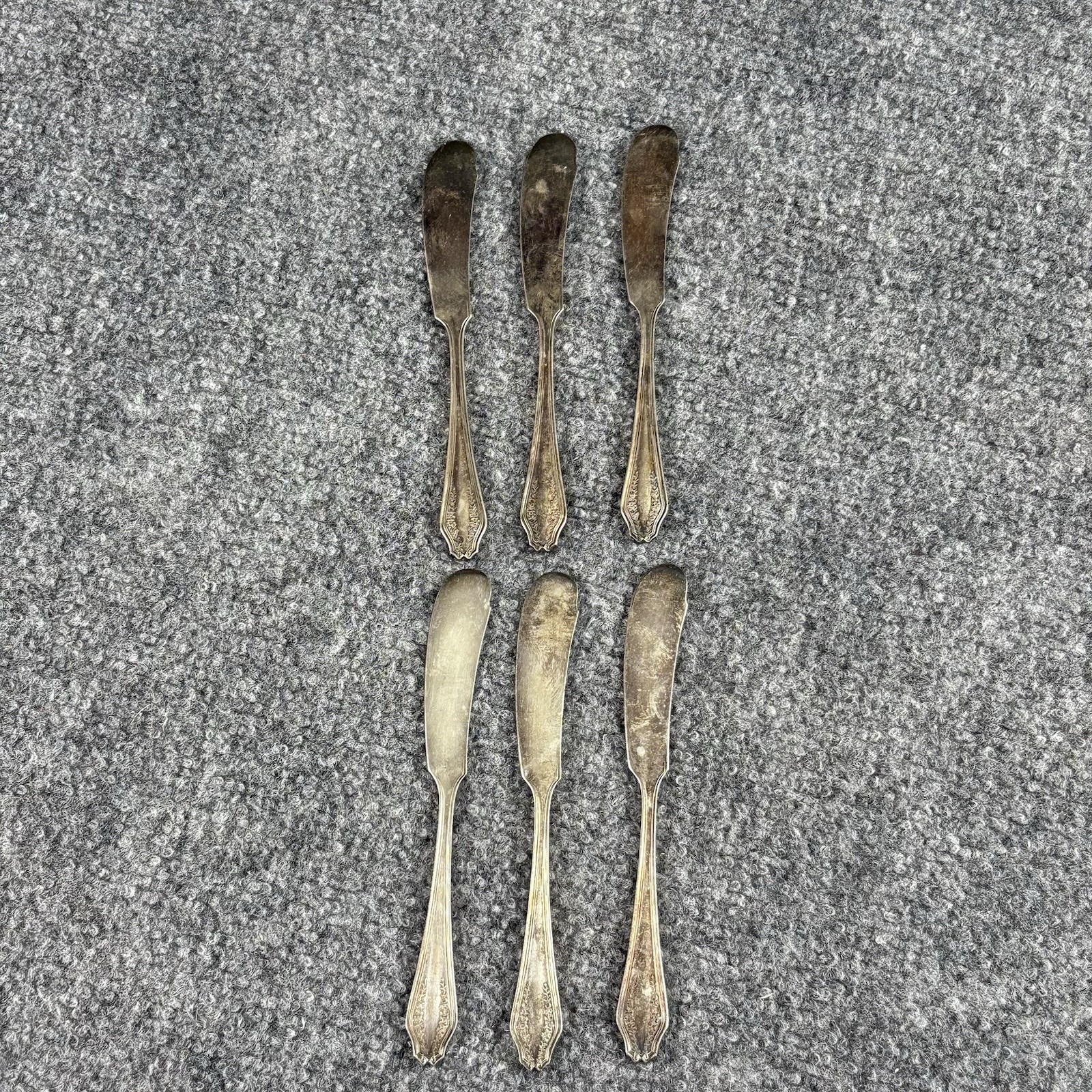 Vintage Rogers & Bro. Garland 1914 A1 Silverplate Butter Spreaders Set of 6