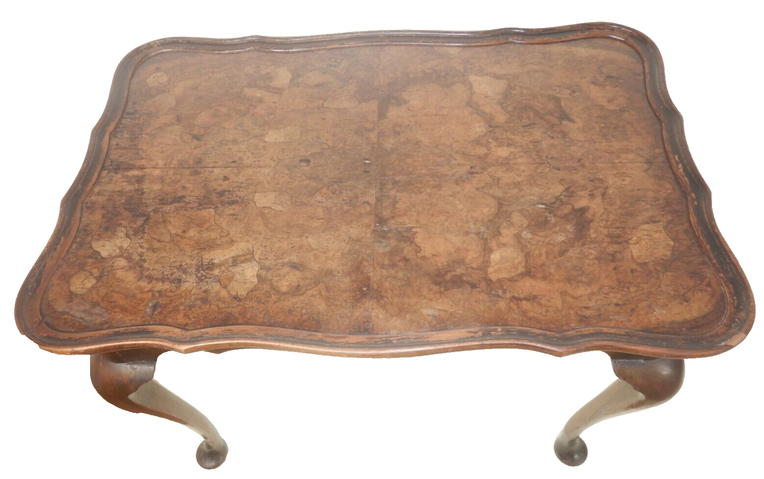 Queen Anne style Oyster veneered top End Table Nightstand Stand Mahogany