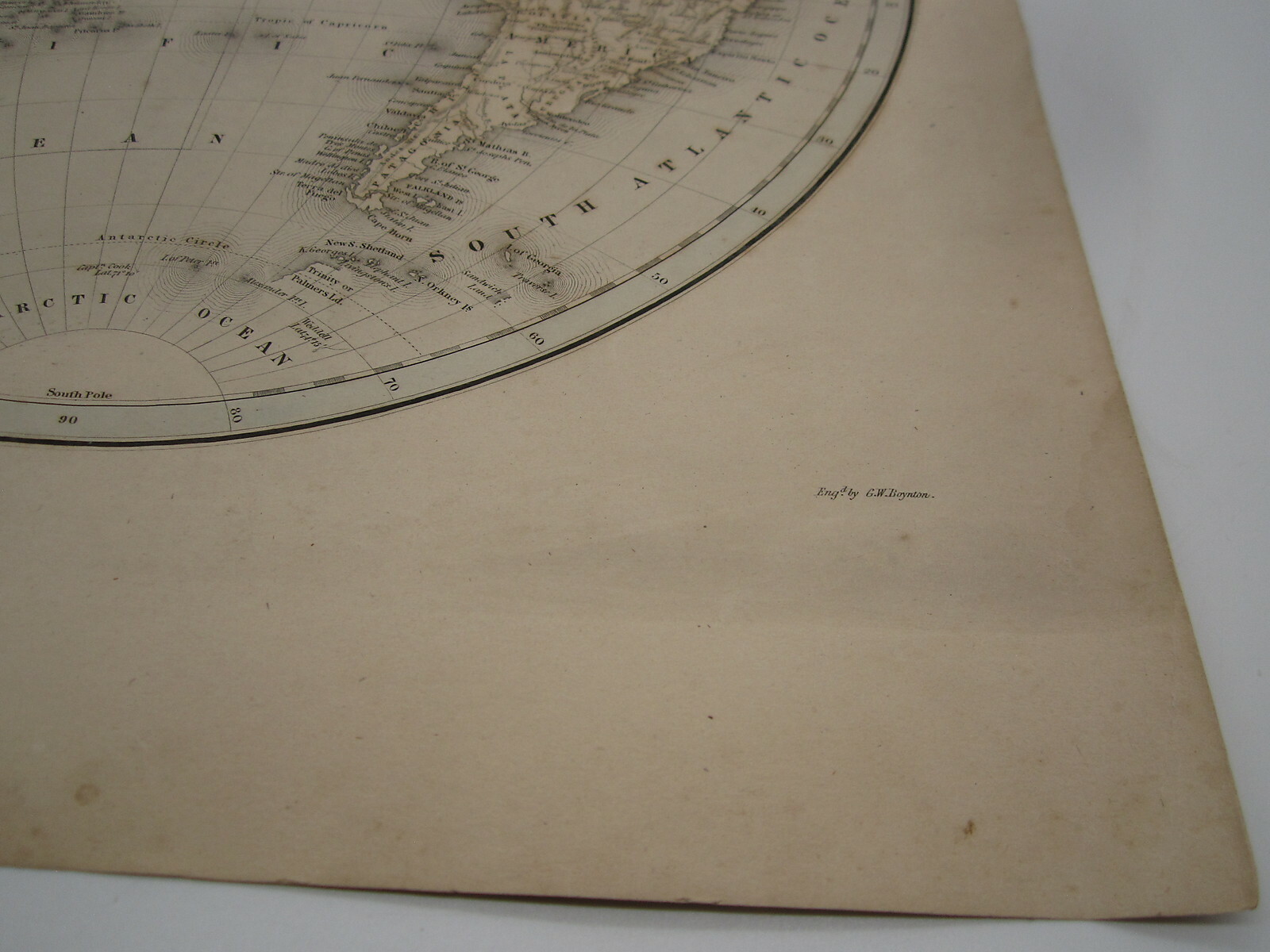 Eastern & Western Hemisphere Maps from Bradford & Goodrich Atlas 1841