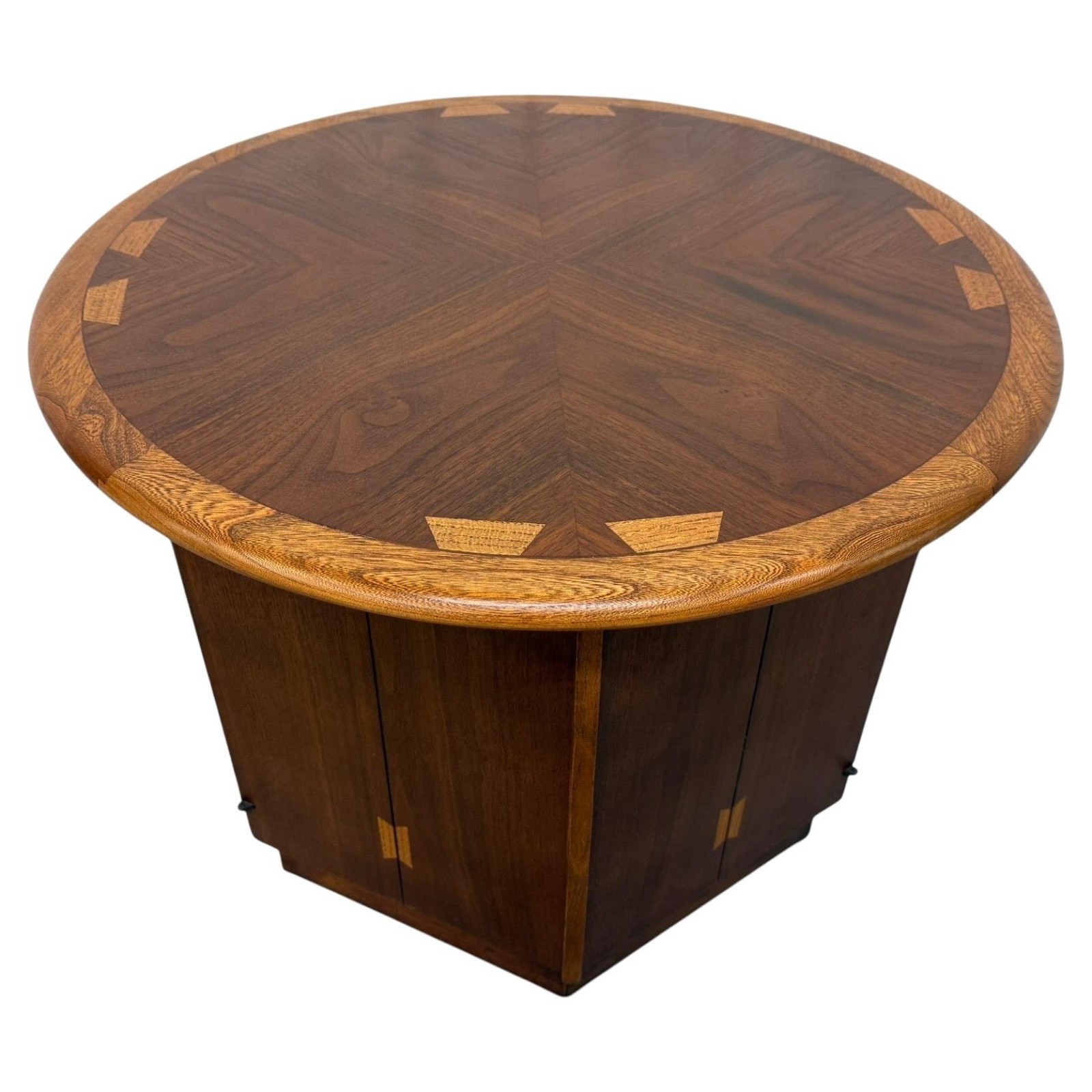 Mid-Century Modern Lane Acclaim Round Walnut Side Table – Refinished