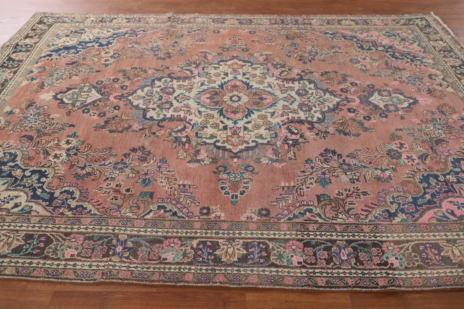 Vintage Living Room Area Rug 7×10 Medallion Traditional Handmade Classic Carpet