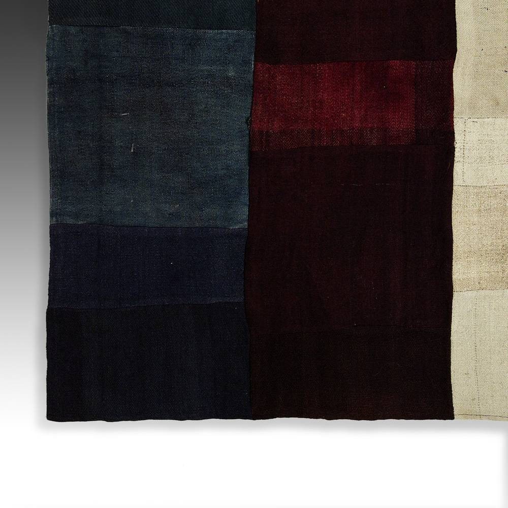 PATCHWORK KILIM TAPESTRY KURDISH WOOL TENTBAND TULU FRAGEMENTS TURKEY 20TH C