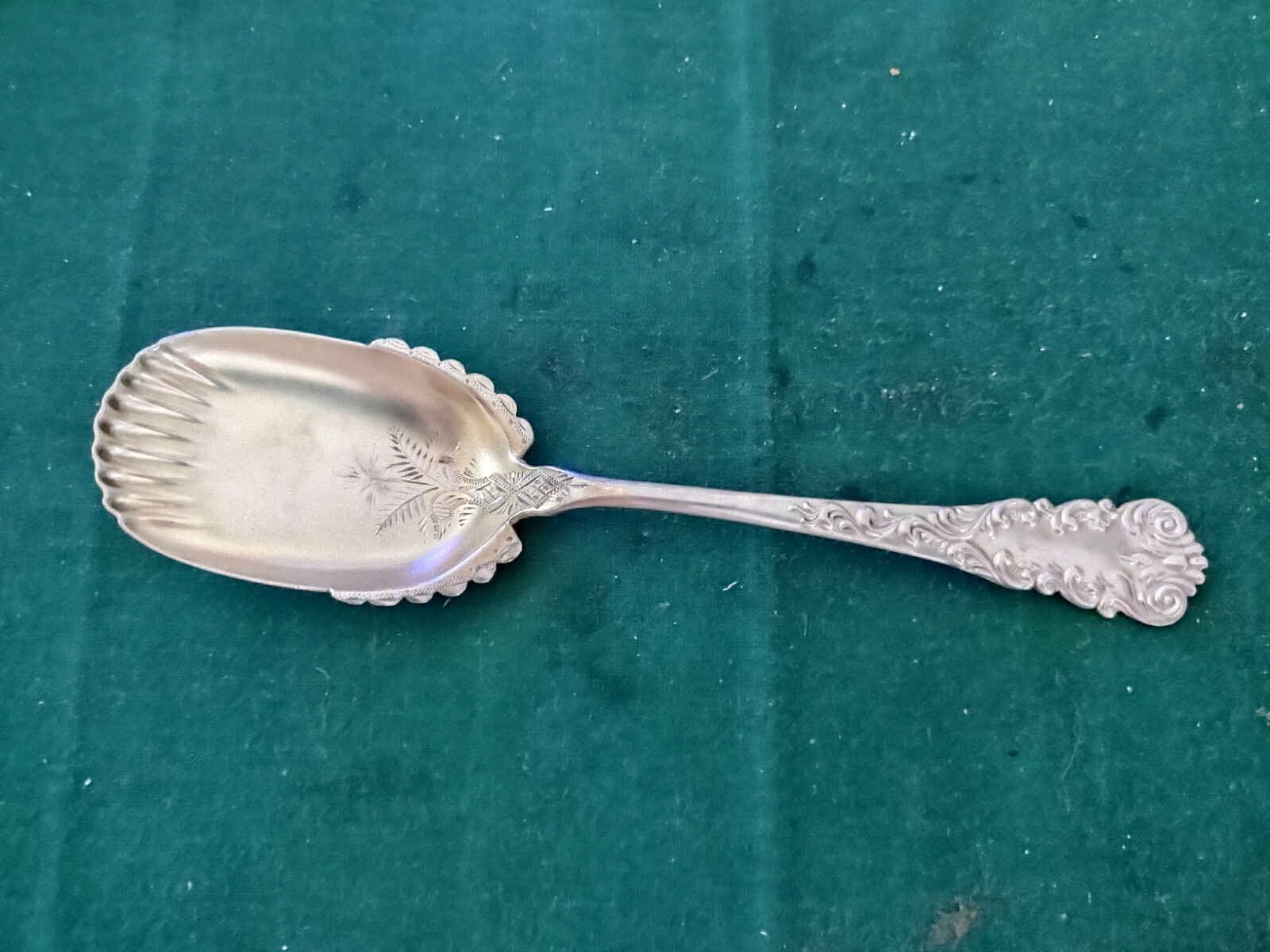Fessenden Sterling “FES22″ Preserve Spoon – Brite Cut 7 1/2” NO Mono