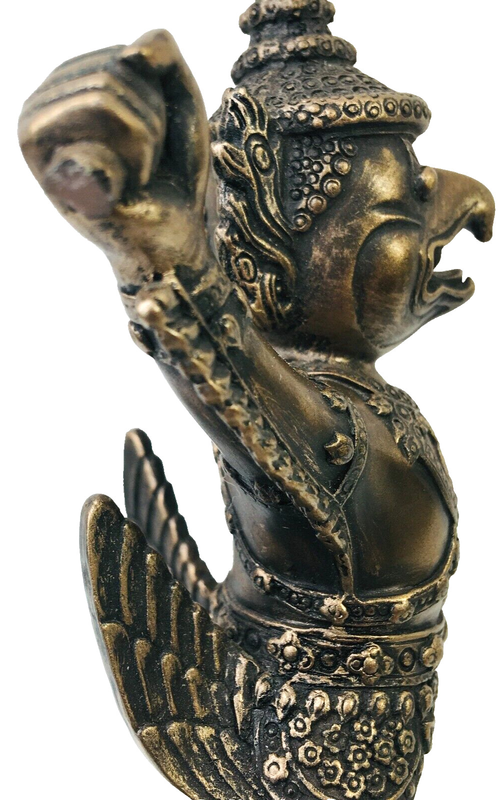 Veronese Bird Warrior Signed 2001 Conquer Snake Bronze Copper Figure 6″ READ