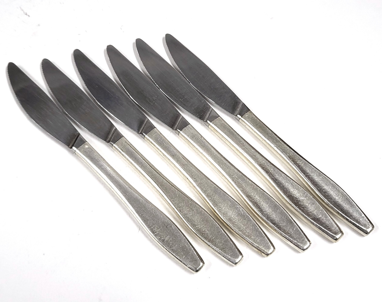 Vintage Van Kempen & Begeer Keltum Silver Plate Dinner Knives – Set of 6 – 9″
