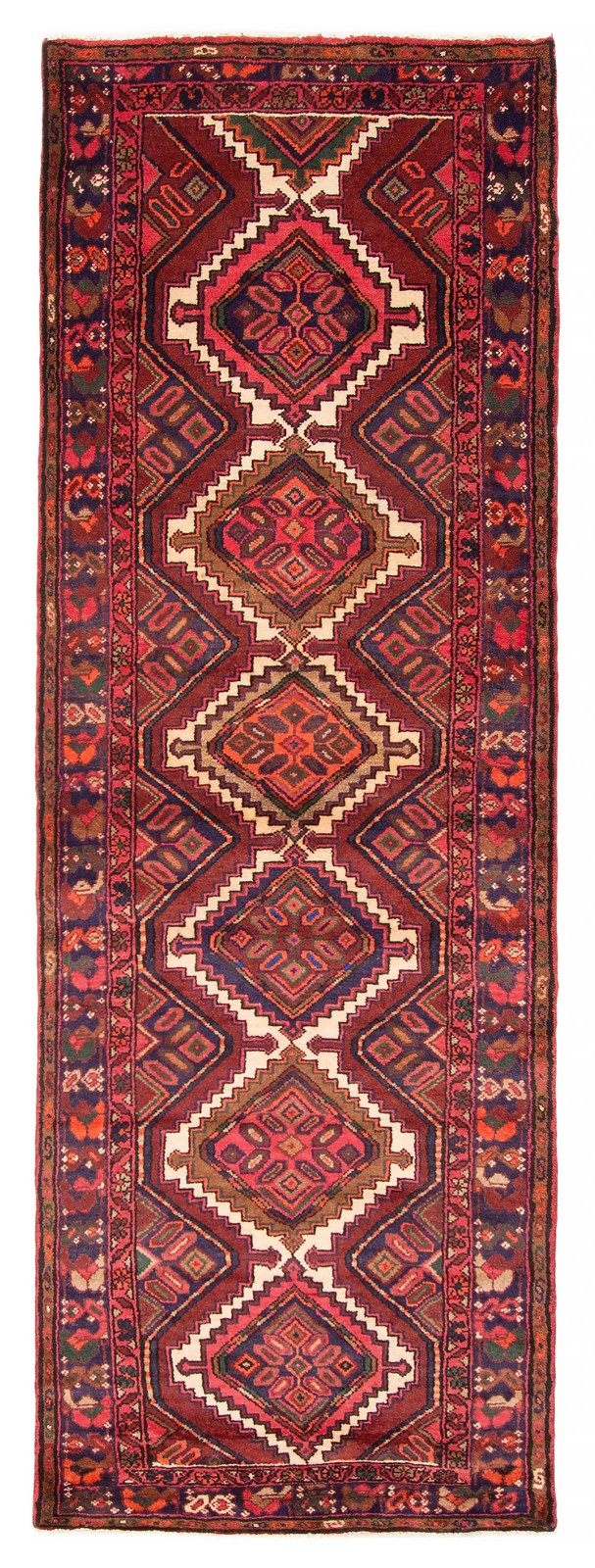 3’3″ x 9’6″ Vintage Hand-knotted Runner Rug Traditional Oriental Wool Carpet