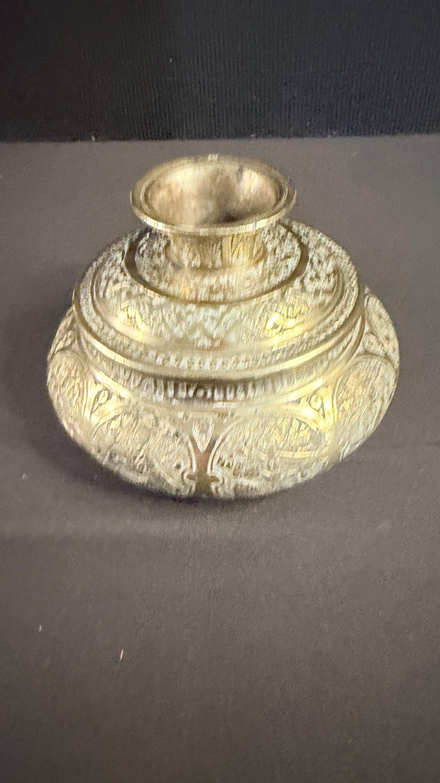Antique Islamic or Indo-Persian Brass Vessel Ceremonial Lota Pot