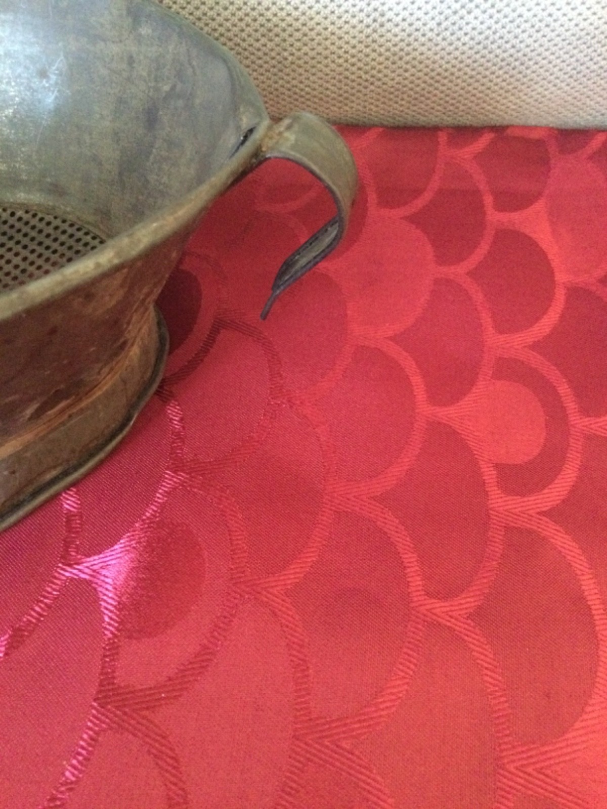 Vintage Tin Dipper Strainer Mesh Bottom Ladle Old Antique Tinware Food Sieve