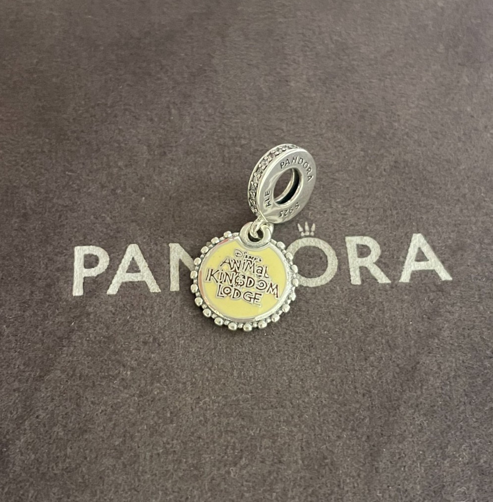 Pandora Animal Kingdom Lodge Resort Dangle Charm S925 Sterling Silver Pre-owned
