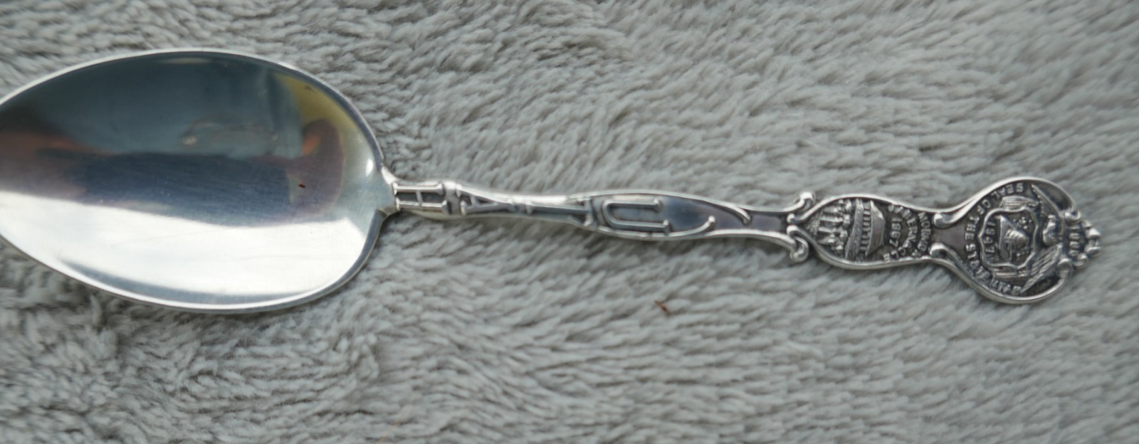 UTAH Sterling JM Inc Souvenir 4″ Demi Spoon Mormon Tabernacle Sego Lily 1896 10g
