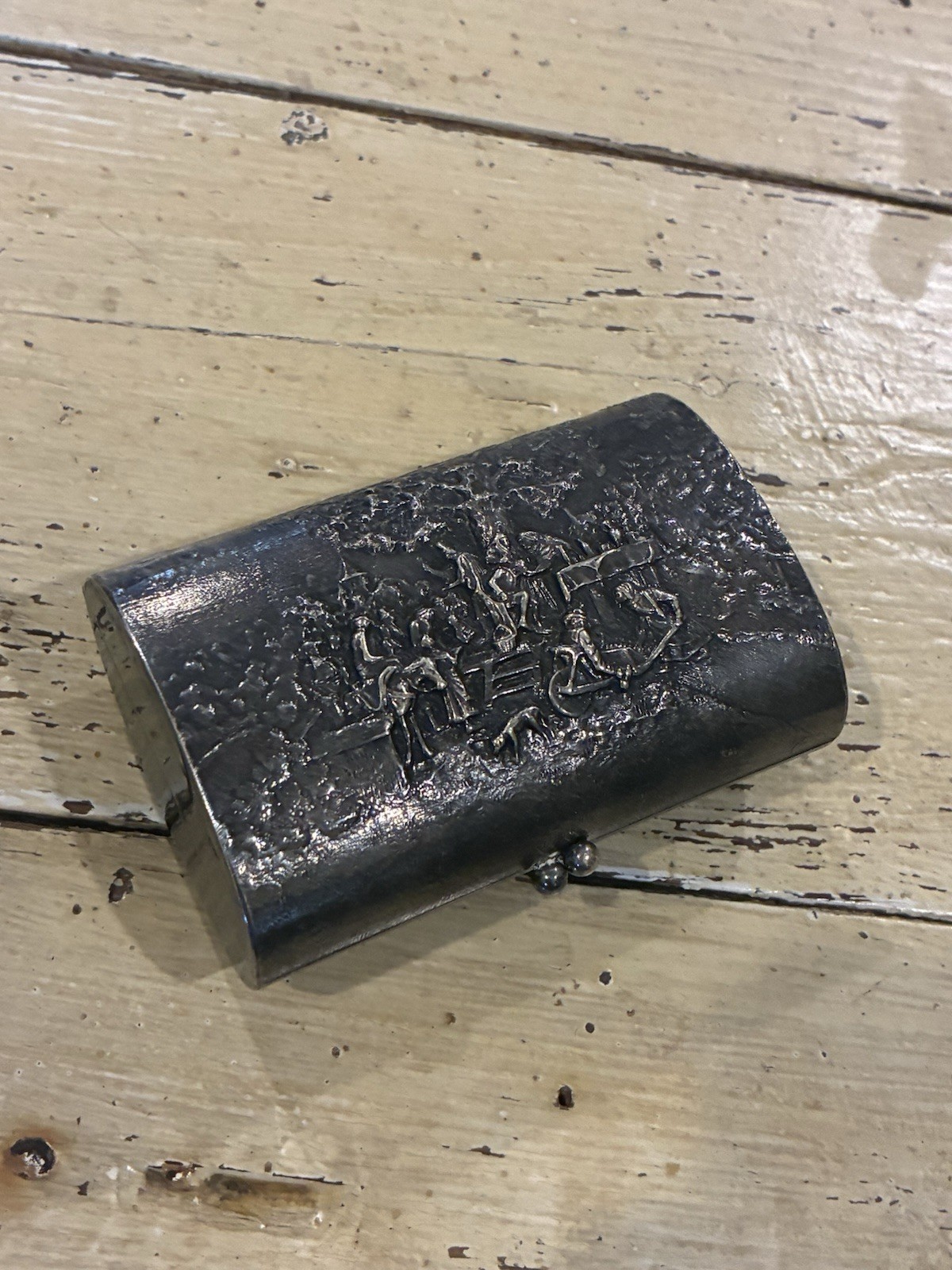 Hans Jensen Silver Plated Denmark Repousse Case Trinket Box