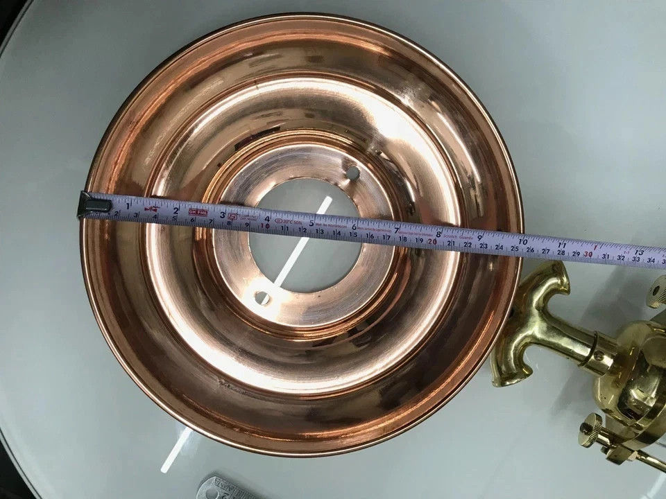 Modern Brass Ceiling Pendant Light – Hanging Lamp Fixture with Large Copper Cap