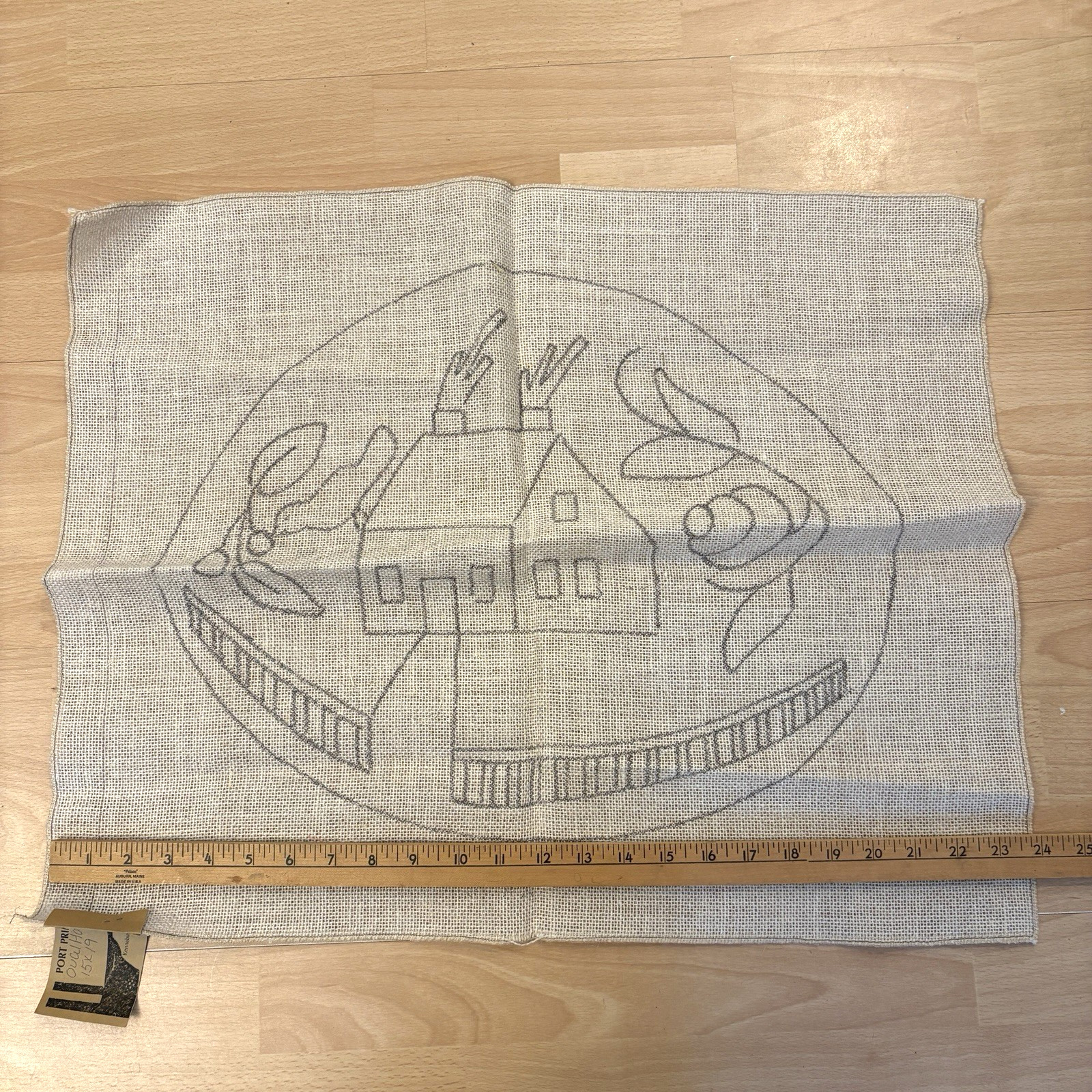 Primitive Wool Rug PATTERN for Hand Hooked 24×19 Home House Cottage Vintage