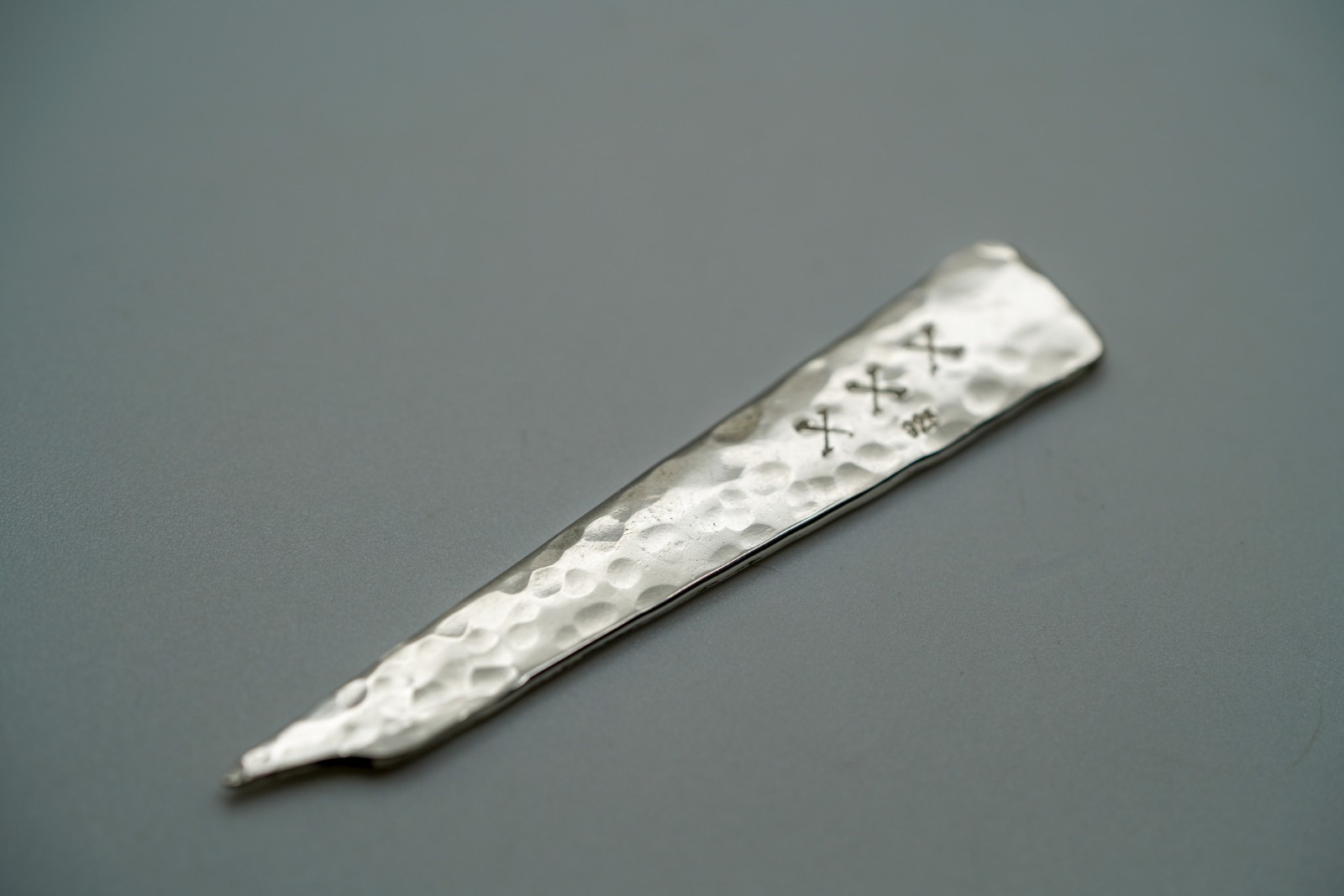 Sterling Silver Hand Hammered Cold Forged Pirate XXX Toothpick 5.2cm JB37 T267