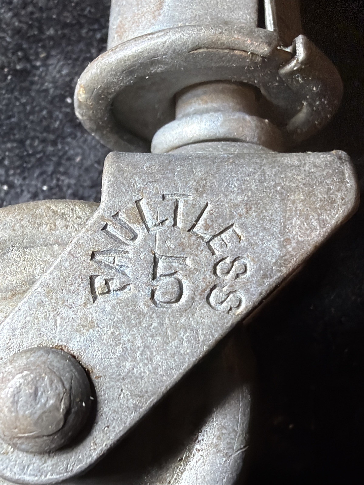 (4) Vintage Small Industrial Steel Furniture Casters 1-1/4″ Wheels Swivel Roller