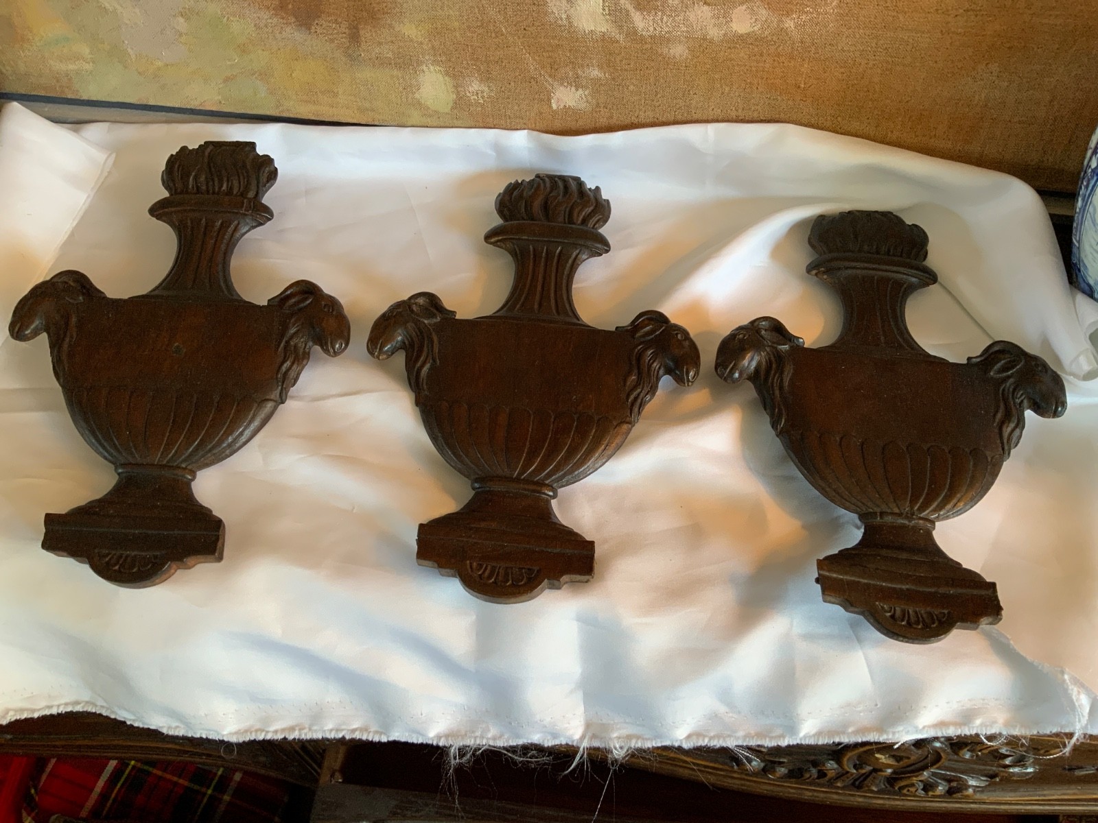 English Antique Architectual Salvage Pediments Circa 1840 Set of 3