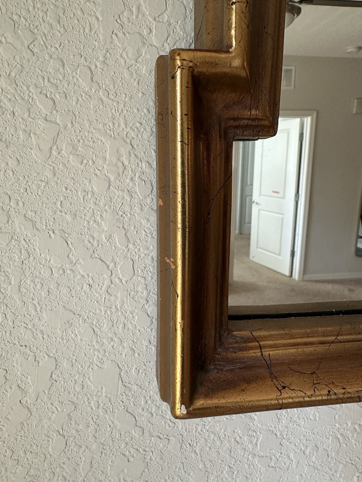 Vintage Ethan Allen Wall Mirror – 1976 Model 07-4532 – Gilt Frame Arched Top