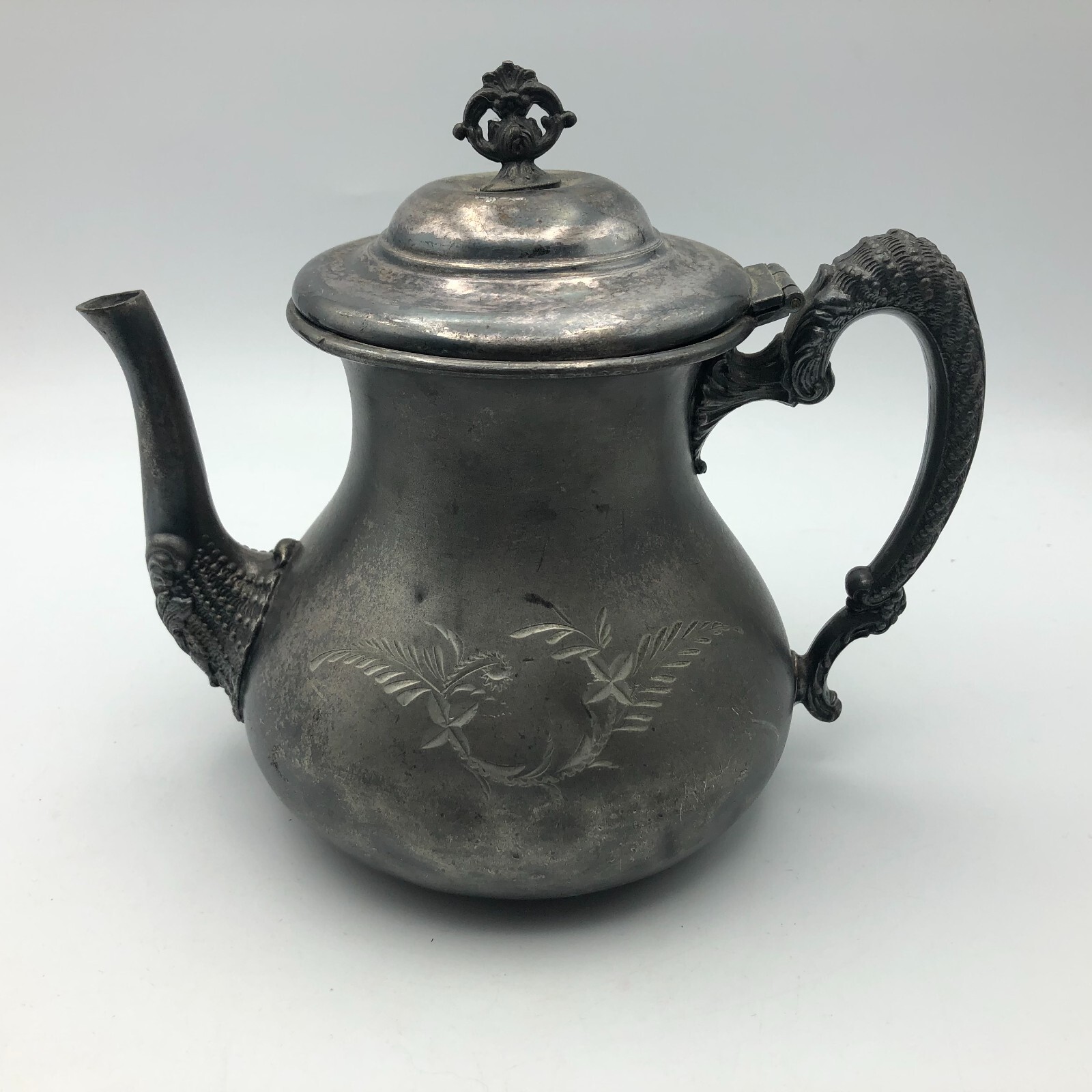 Warren NY Silverplate Teapot No. 902 AS IS Vintage Antique USA Nice Patina Older