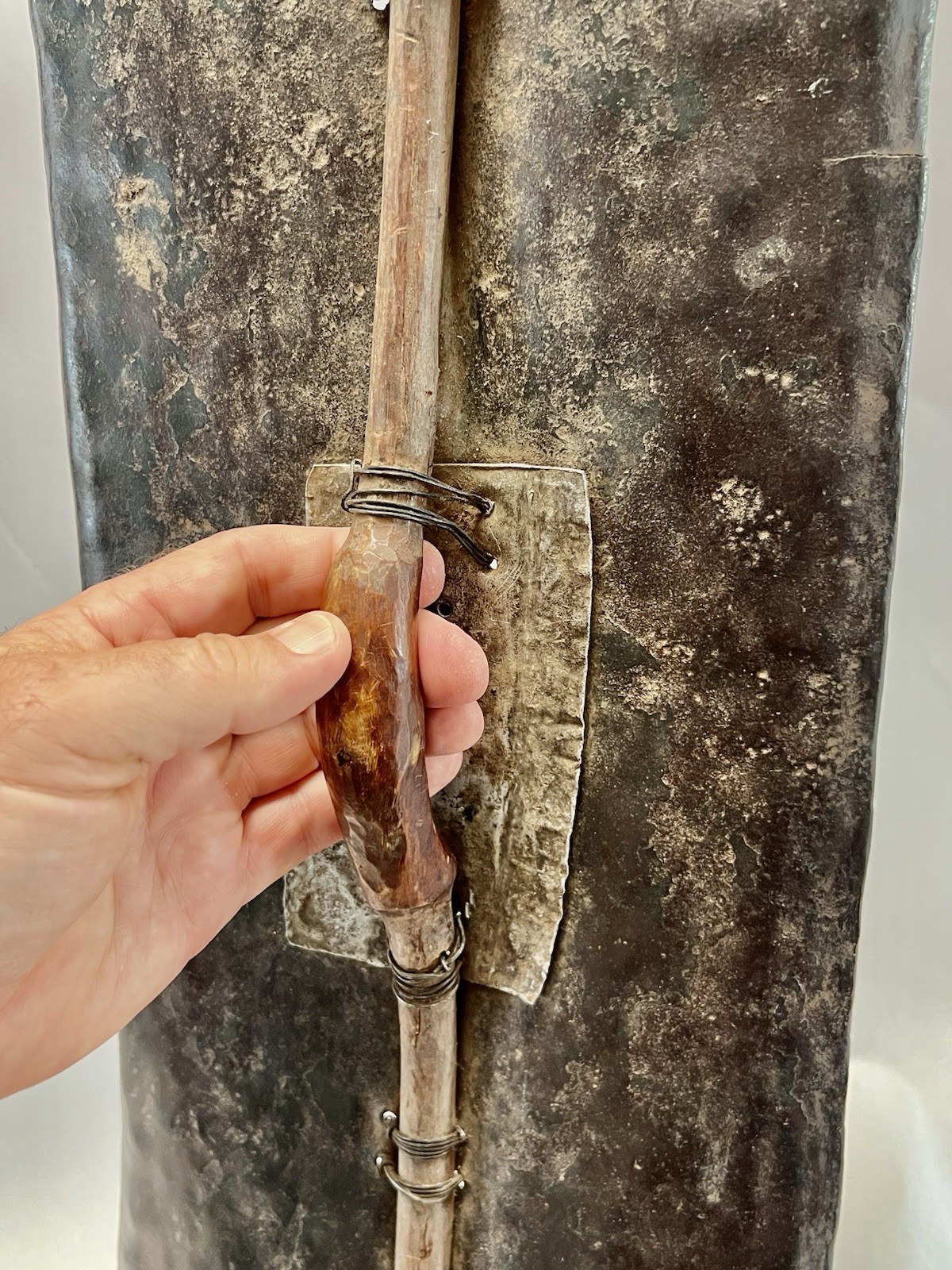 Turkana Tribe of Kenya – Rare Old African Iron Shield – Hunting Warfare. Patina!