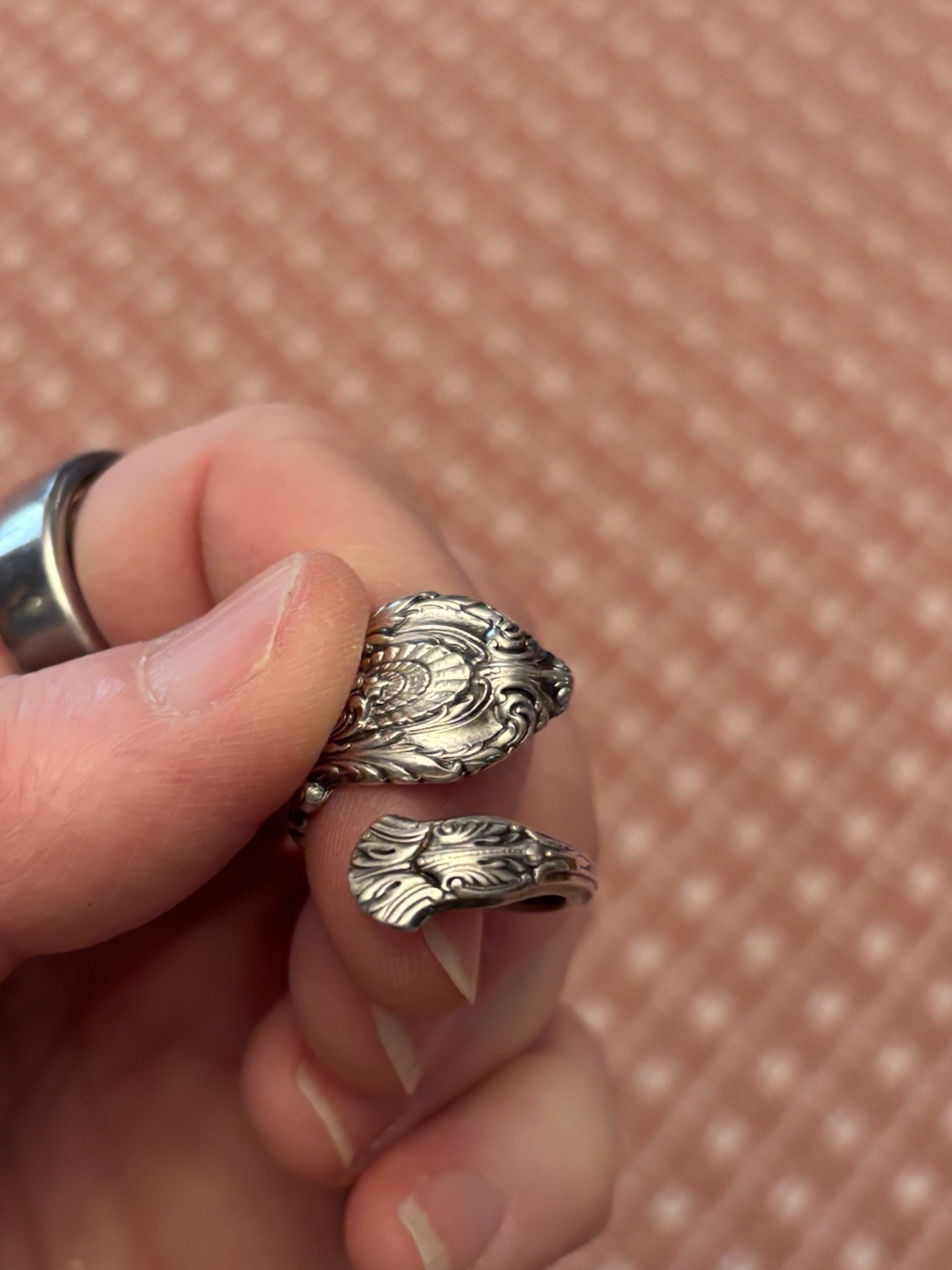 VTG: Size 7 Wallace Handmade Sir Christopher Sterling Silver Spoon Ring