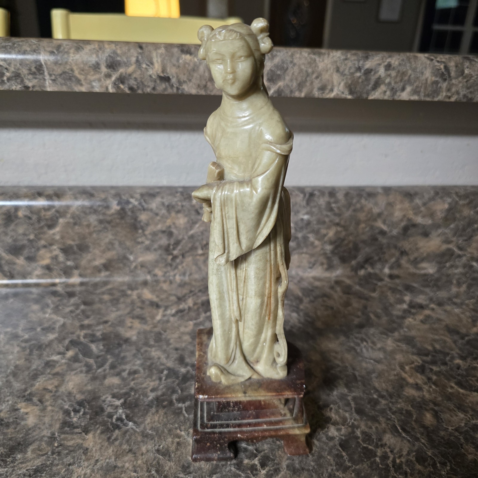 Vintage Chinese Soapstone Figure Guan Yin