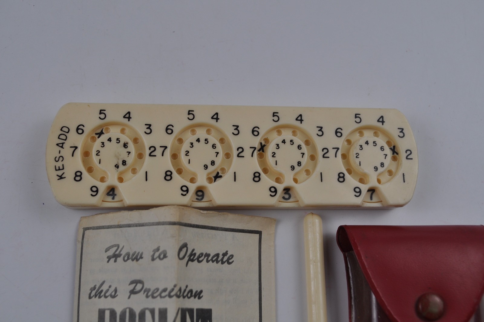 Vintage Hart Vance Pocket Adder – Adding Machine Calculator with Stylus