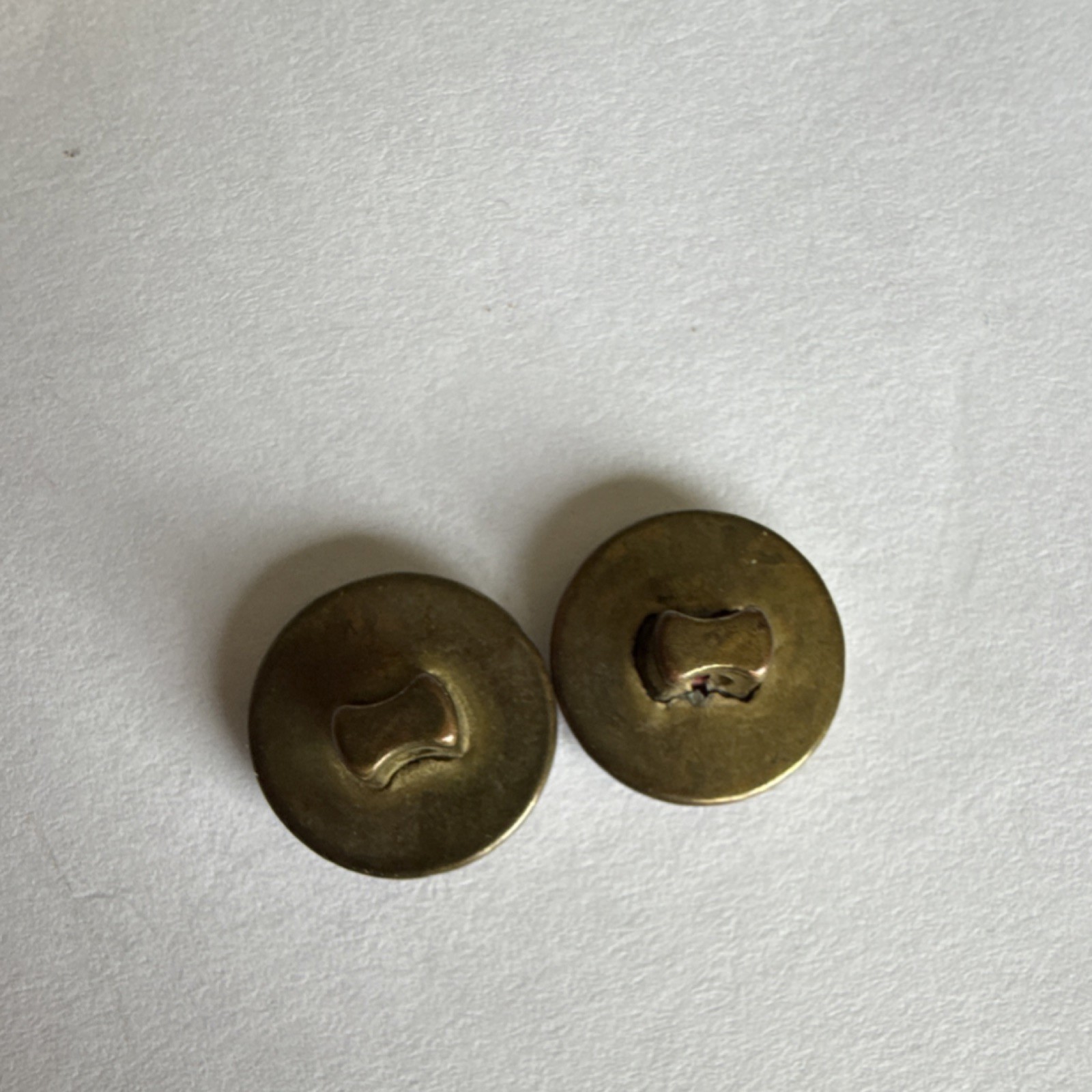 Antique 1920s Brass Button – Matched Pair – Brass