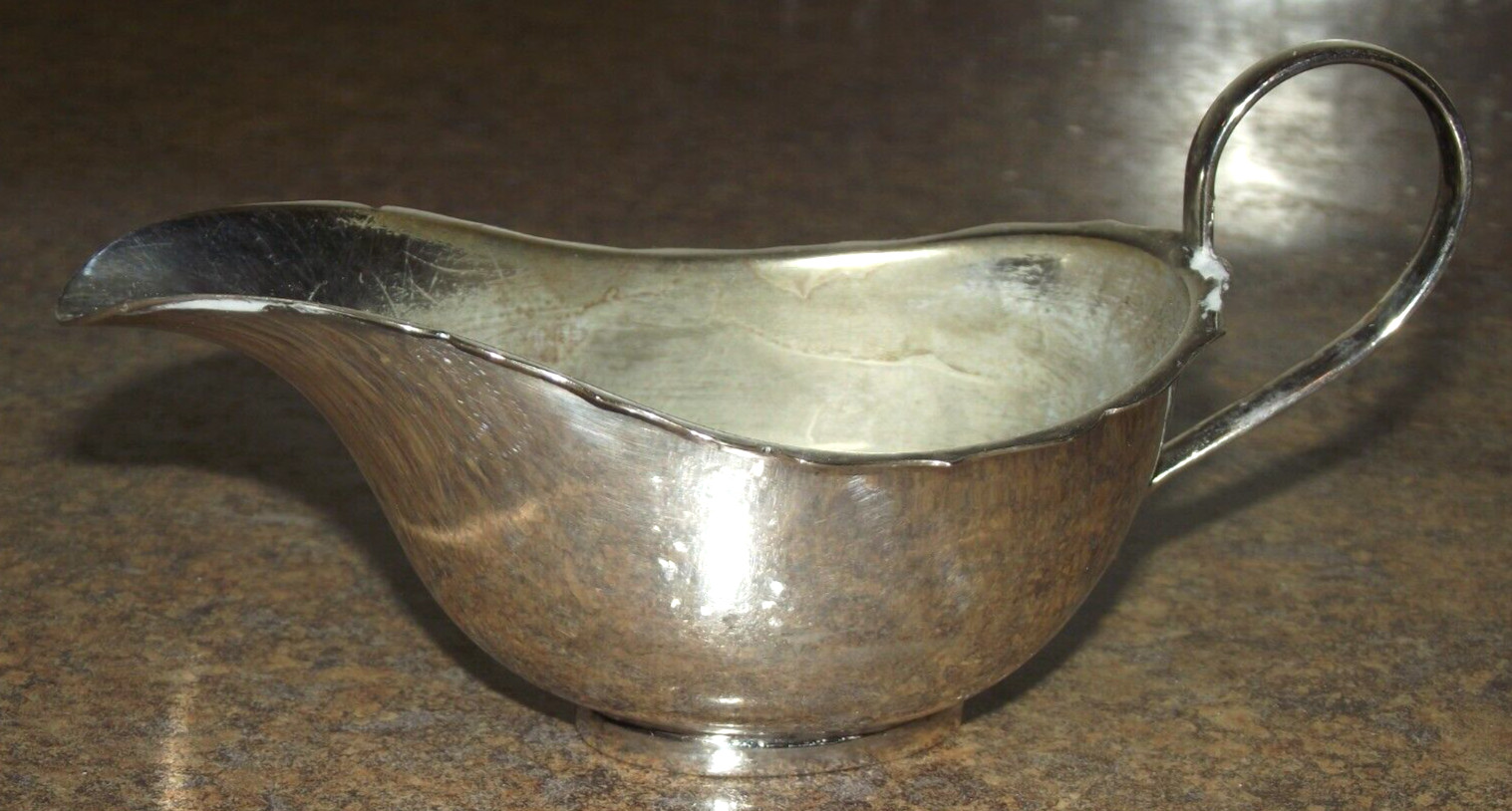 RARE Antique Yeoman Silver Plate Creamer with Very Worn Interior Outside VG+ S