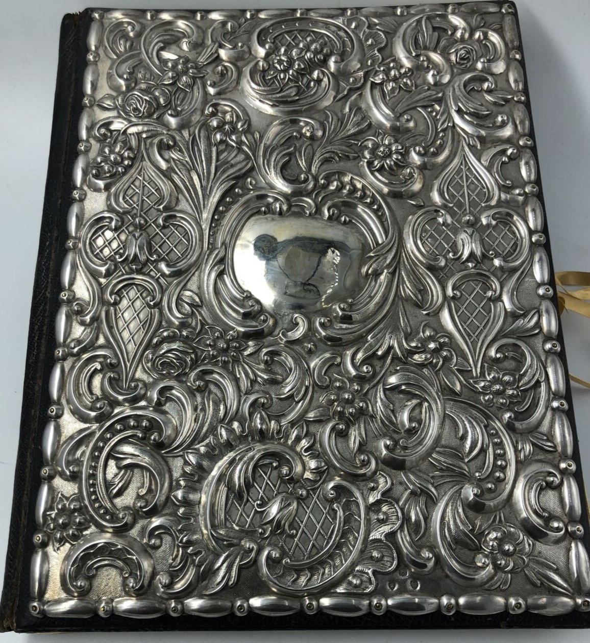Substantial Silver Desk Folder blotter & File & Pocket Wm Comyns London 1891
