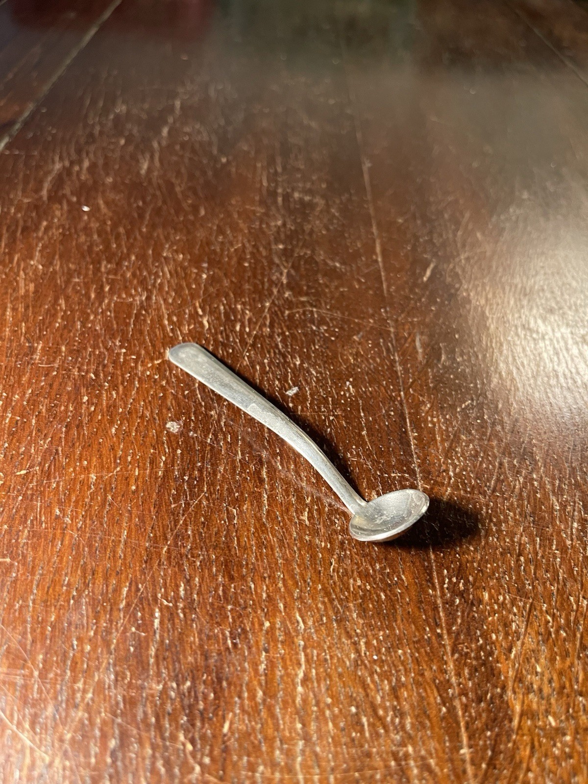 Antique COIN SILVER CREAM, SAUCE LADLE COFFIN END 1800s 1900s 3”