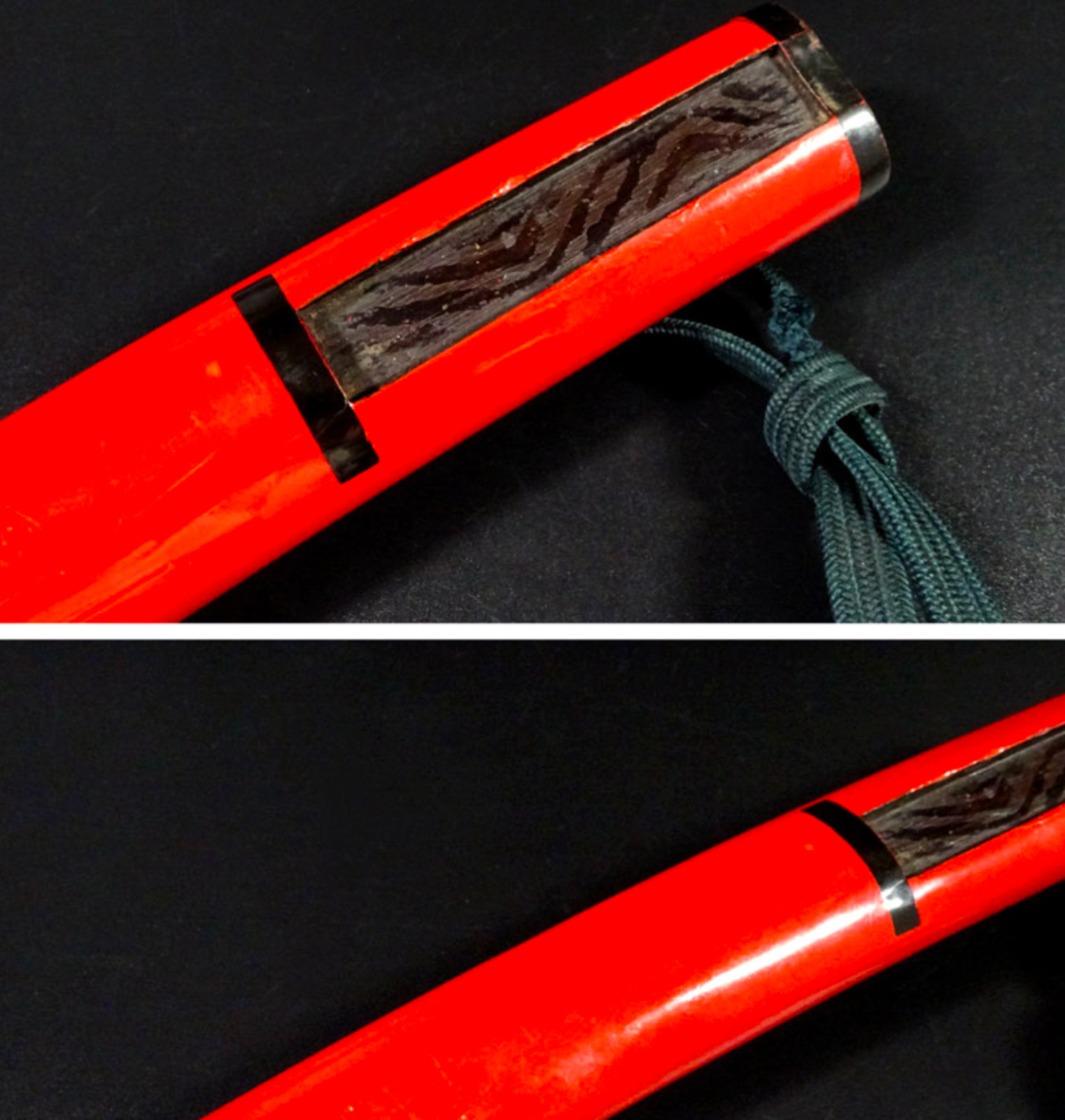 TANTO 短刀 “ Mumei ” 無銘 Japanese Sword 27.4 cm Antique 刀 Samurai Red Rare Koshirae