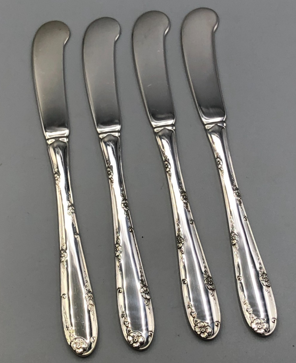 Madeira by Towle Sterling Silver set of 4 flat Butter Spreaders 5.75″
