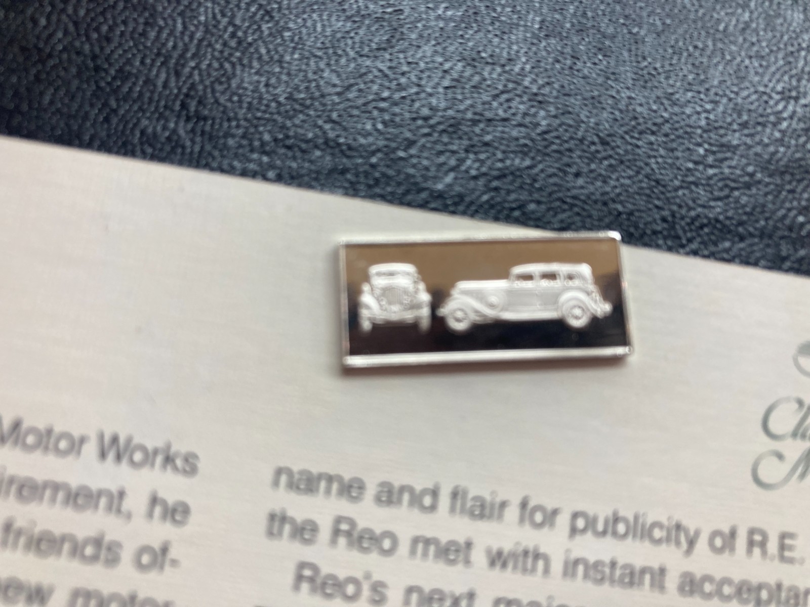 1981 Franklin Mint Classic Car Collection Silver Ingot REO ROYALE SEDAN