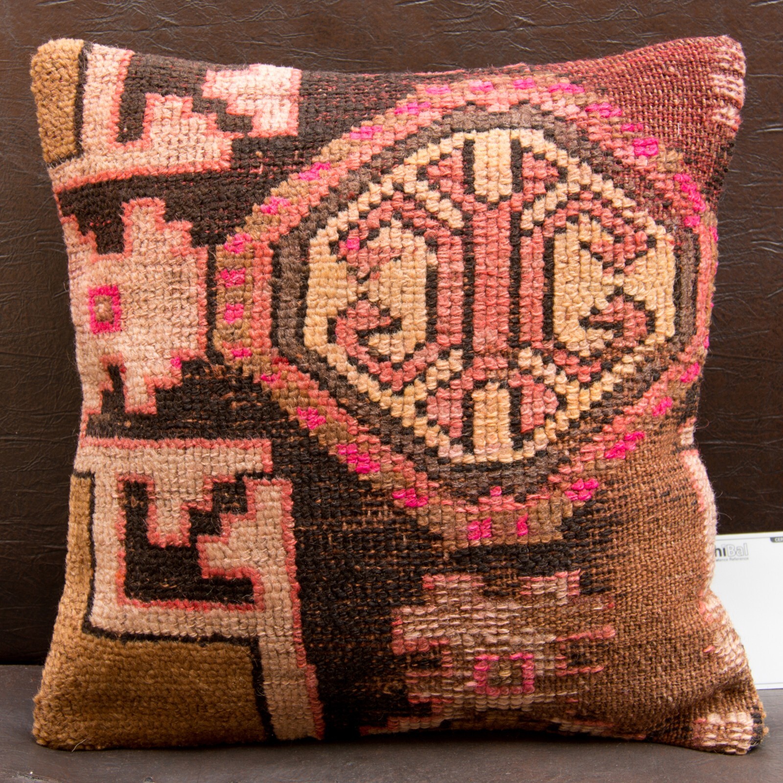 16″x16″ 40×40 Hand Knotted Rug Turkish Anatolian Vintage Pillow Cover Cushion