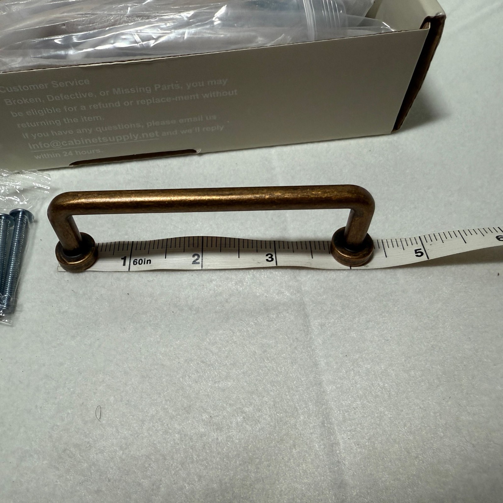 Jasluna Cabinet Pulls Drawer Handles Antique Brass Bar Pull 3-3/4in Center Set