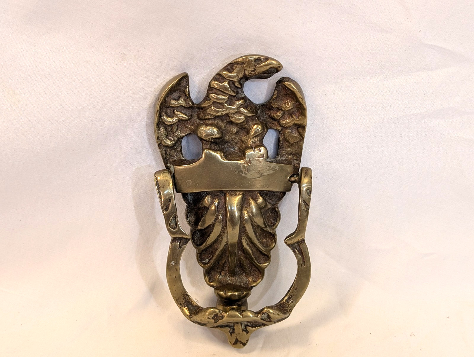 Vintage Antique Primitive Solid Brass American Eagle Door Knocker