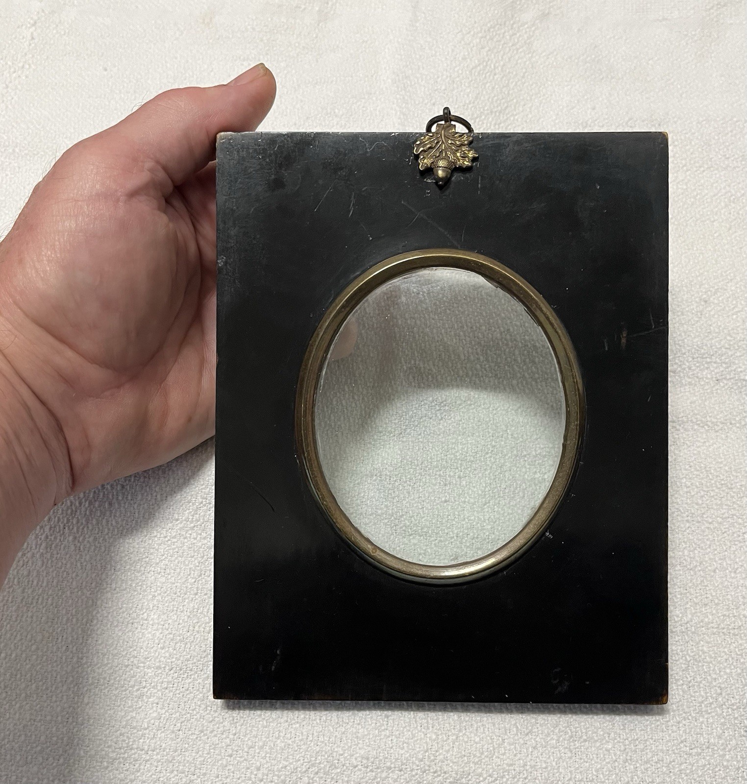 Antique 1820-1830’s Silhouette Portrait Ebonized Framed – Oversized Opening!