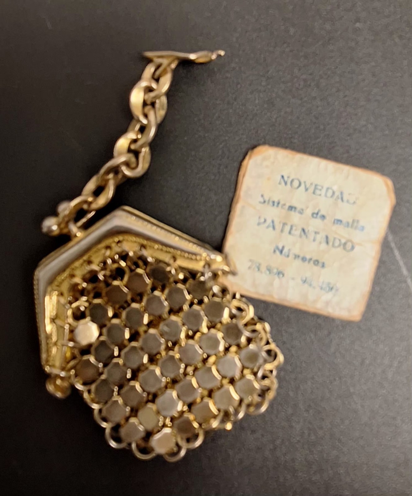 Vintage Gold Mesh Coin Purse – Patented Mesh System – Collectible Mini Purse