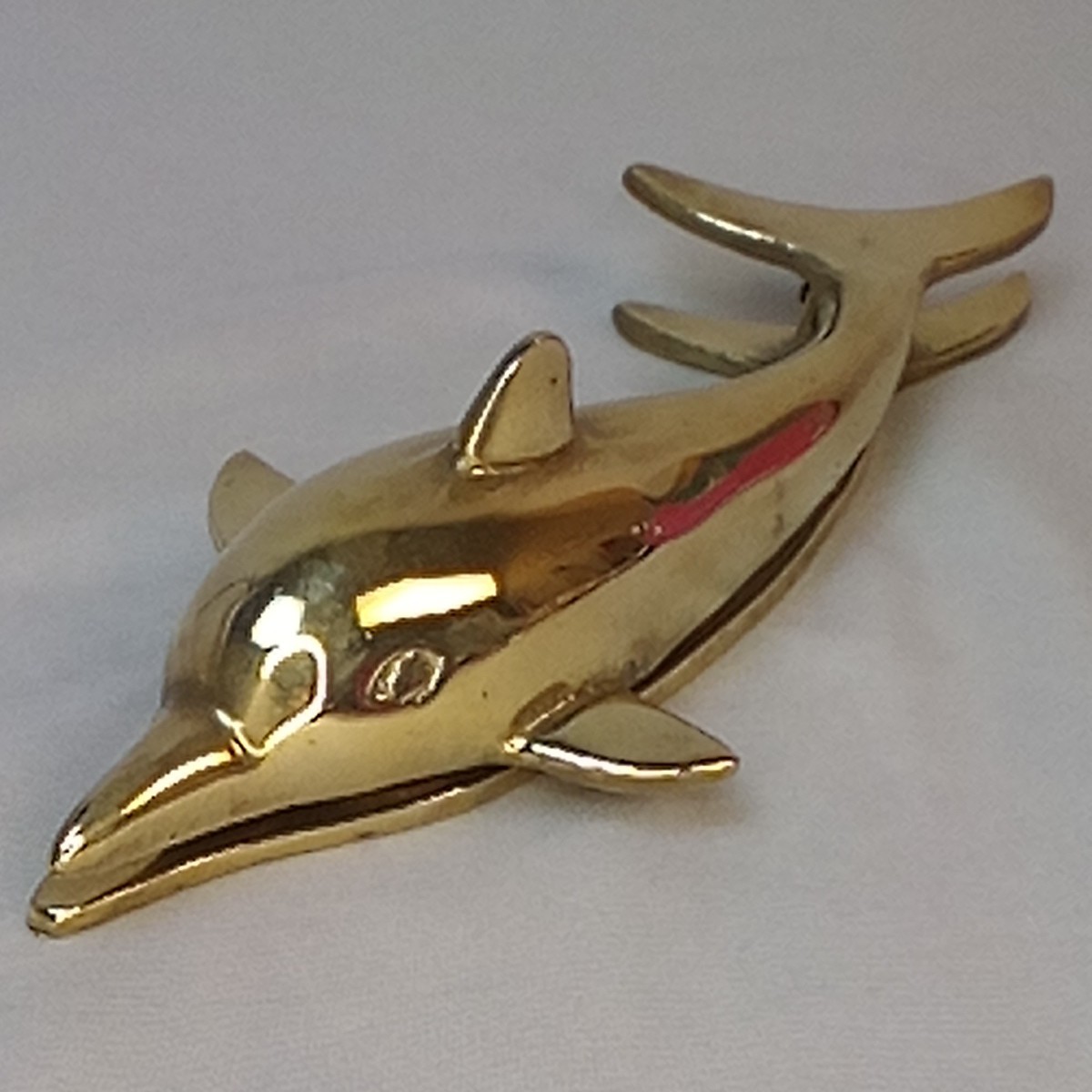 Solid Brass Dolphin Door Knocker with Strike Plate Ocean Beach Theme 7″ Penco