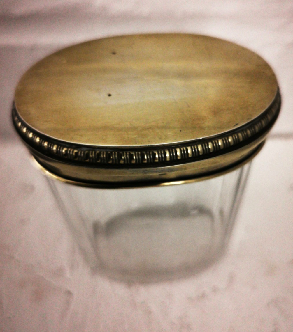 Antique French Solid Silver Gilt Trinket Jar C.1900.