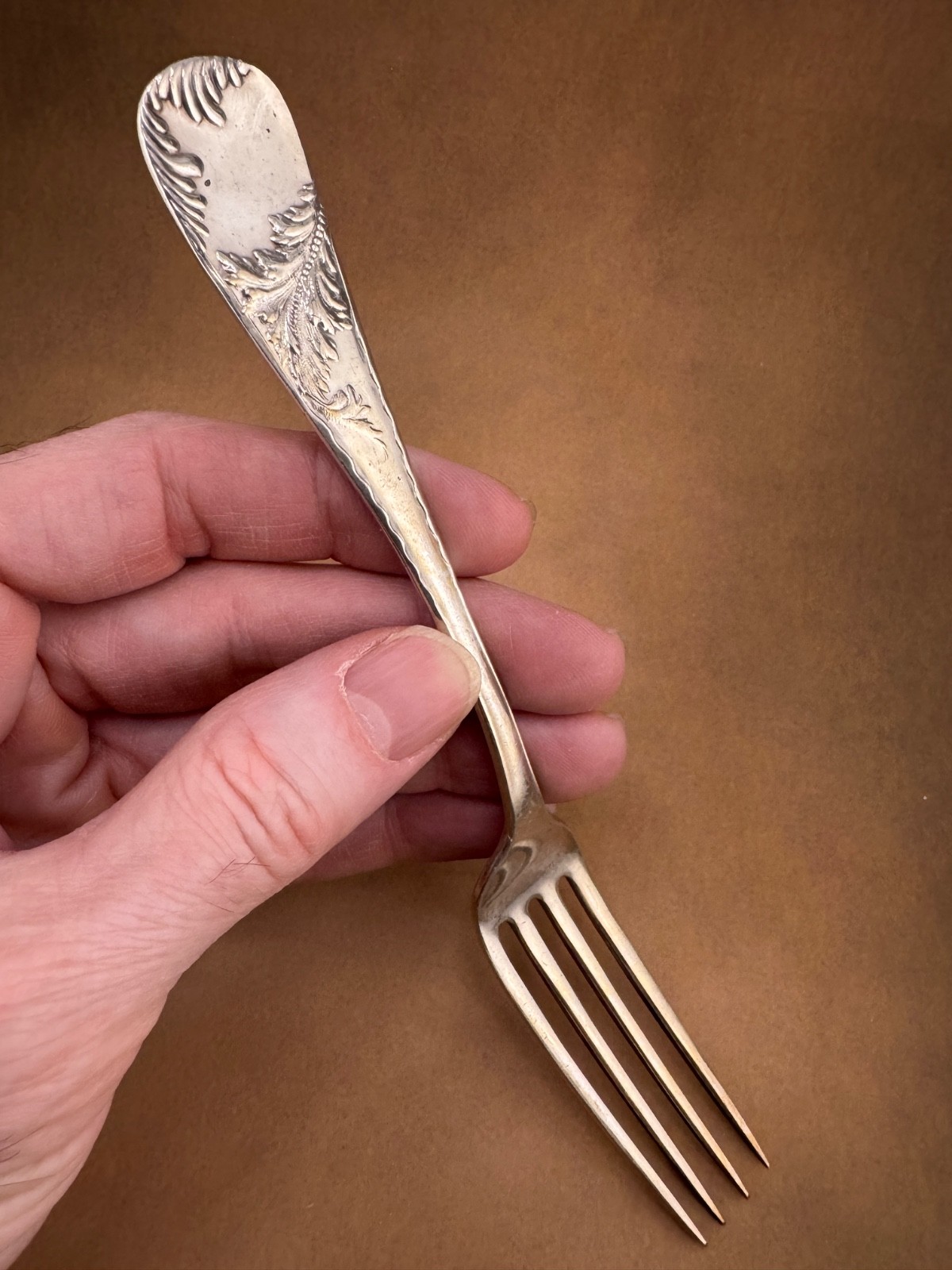 Acanthus George W Shiebler Sterling Silver Forks 6-7/8″ 44 grams old marks