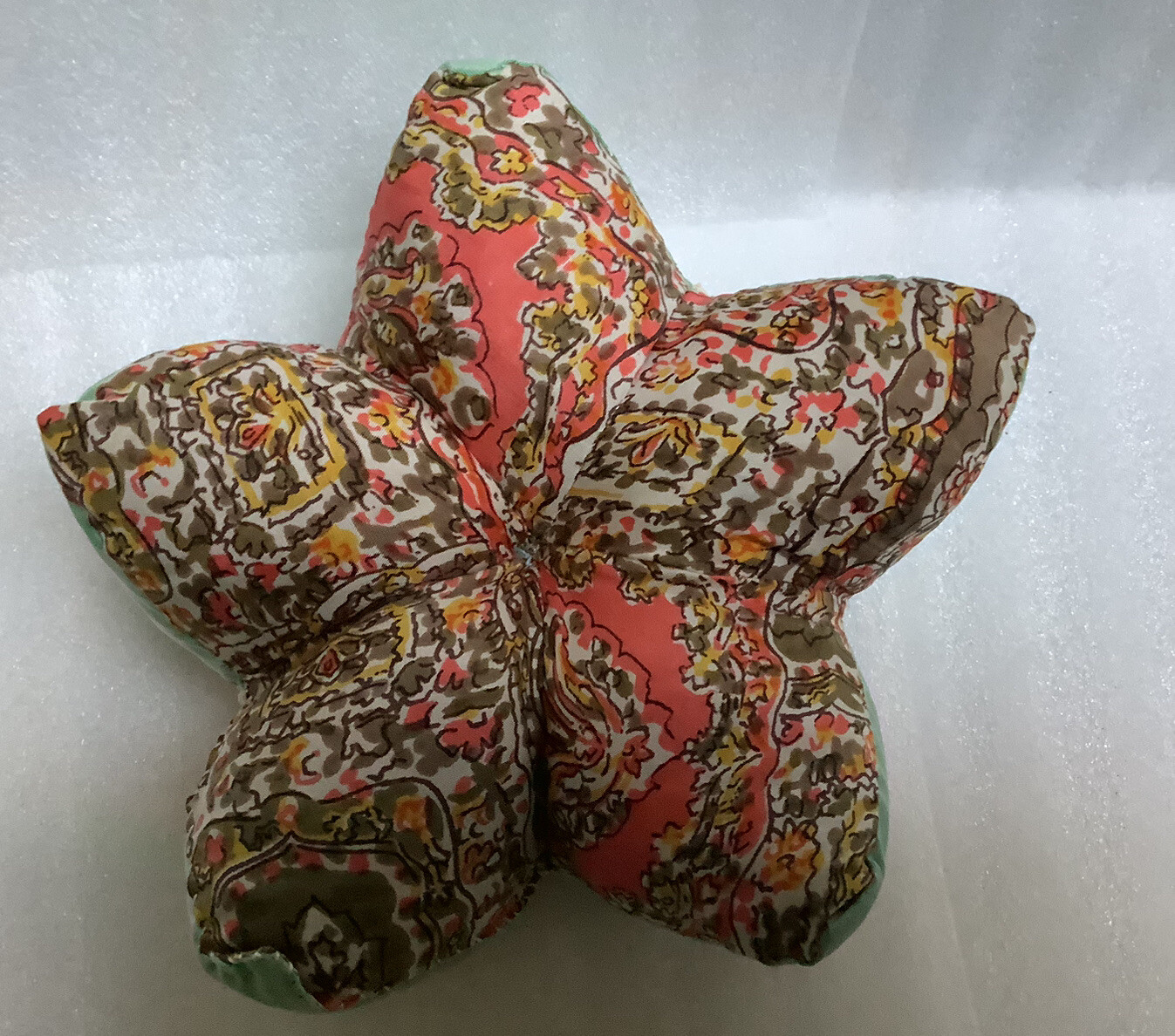 Antique 1920’s Patchwork Pin Cushion Fabulous Silky Fabrics