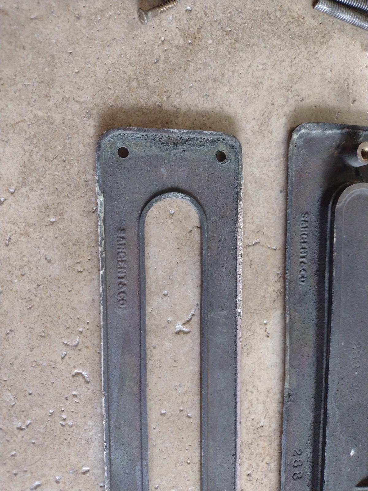 Vintage Sargent And Co. Brass Door Letter Slot Plate # 288M